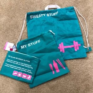 NEW Candie Couture drawstring gym travel bags